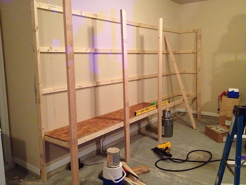 Build Diy Garage Shelving, How To Build Simple Shelves In A Garage