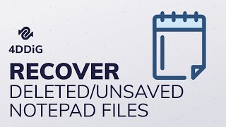 How to Recover Deleted or Unsaved Notepad (TXT)File?