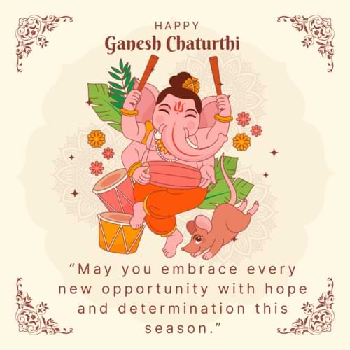 “May you embrace every new opportunity with hope and determination this season.”