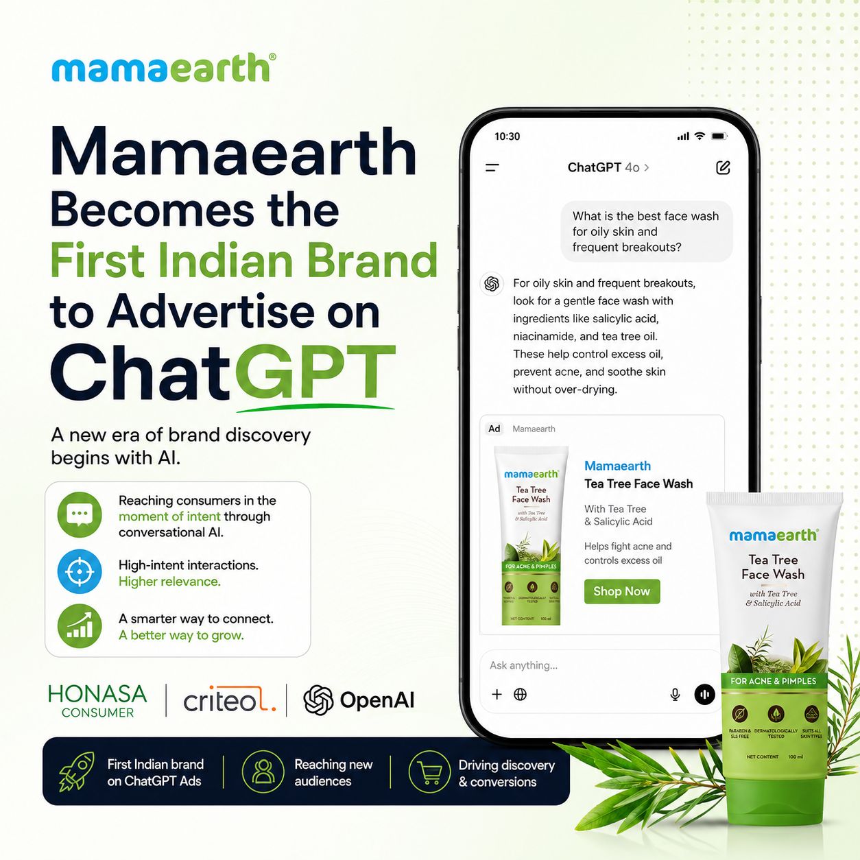 Mamaearth ad on chatgpt